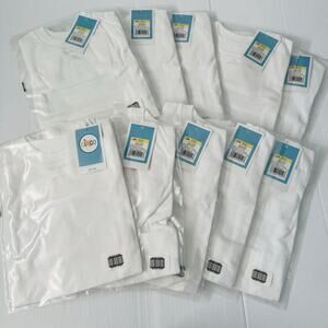 Lot Of 10 Circo Blanks Baby Long Sleeve White Tees Size 18 Mo NWT
